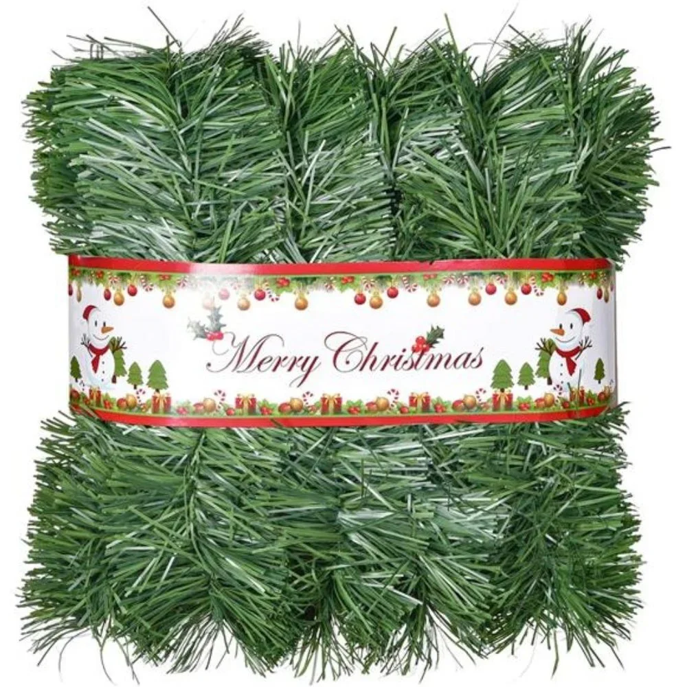 50 Ft Christmas Garland, Artificial Greenery Garland Soft for Outdoor or Indoor